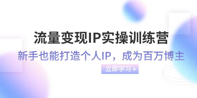 流量变现-IP实操训练营：新手也能打造个人IP，成为百万博主（46节课）-亦可网创