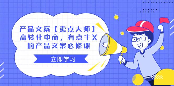 产品文案【卖点大师】高转化电商，有点牛X的 产品文案必修课-亦可网创