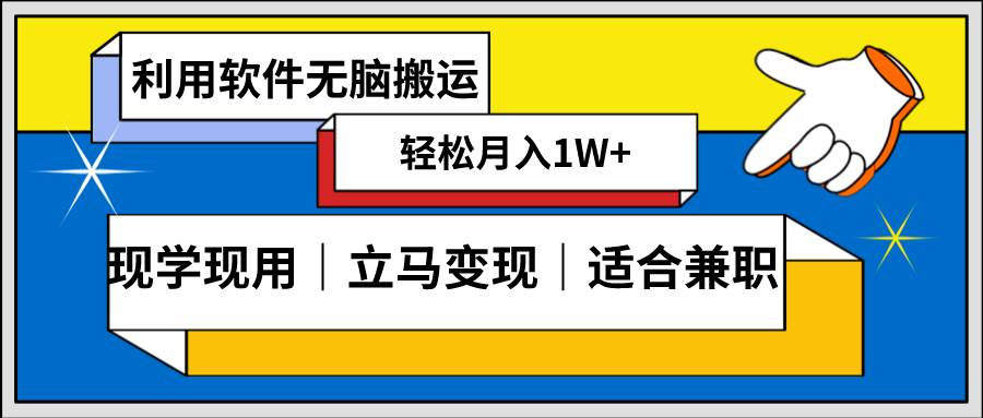 低密度新赛道 视频无脑搬 一天1000+几分钟一条原创视频 零成本零门槛超简单-亦可网创