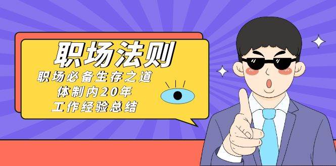 《职场法则》职场必备生存之道，体制内20年 工作经验总结（17节课）-亦可网创