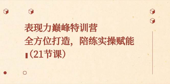 表现力巅峰特训营，全方位打造，陪练实操赋能（21节课）-亦可网创