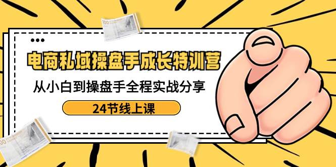 电商私域-操盘手成长特训营：从小白到操盘手全程实战分享-24节线上课-亦可网创