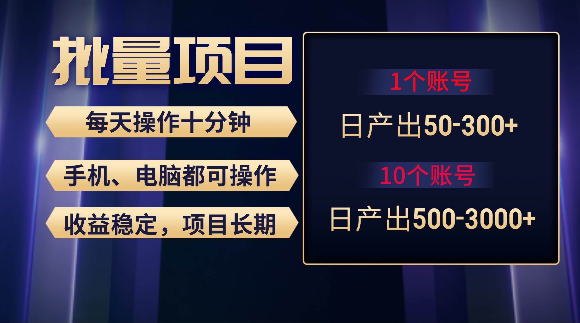 红利项目稳定月入过万，无脑操作好上手，轻松日入300+-亦可网创