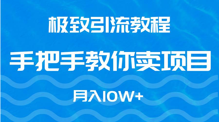 极致引流教程，手把手教你卖项目，月入10W+-亦可网创