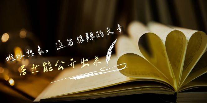 某付费文章《难以 想象，这篇狠辣的文章，居然能公开出来》-亦可网创