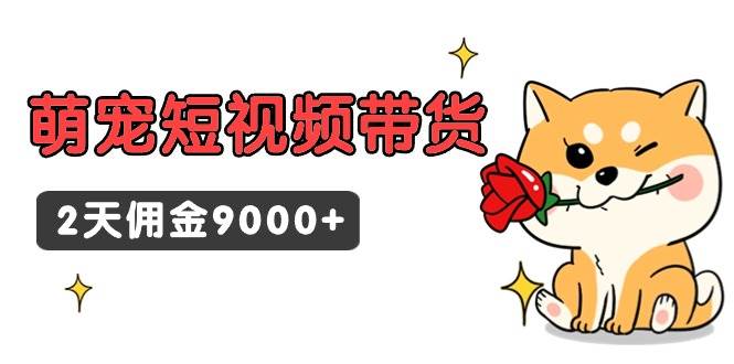 东哲日记·萌宠短视频带货，2天佣金9000+-亦可网创