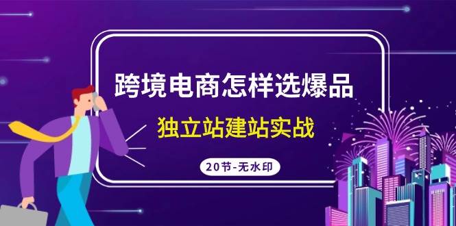跨境电商怎样选爆品，独立站建站实战（20节高清无水印课）-亦可网创