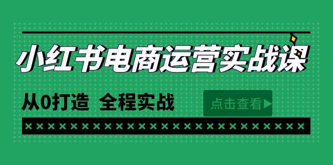 最新小红书·电商运营实战课，从0打造  全程实战（65节视频课）-亦可网创