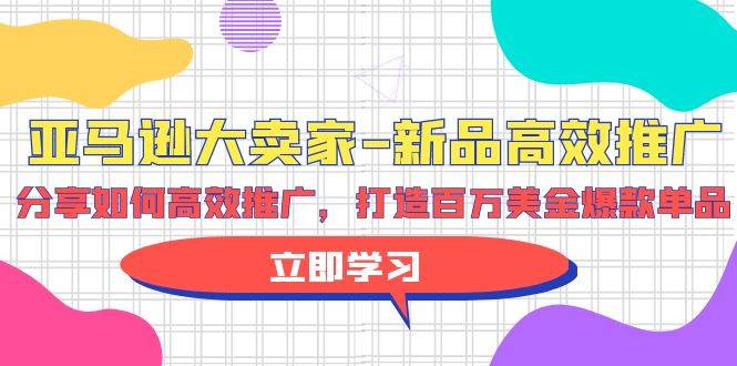 亚马逊 大卖家-新品高效推广，分享如何高效推广，打造百万美金爆款单品-亦可网创