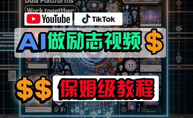 利用AI制作励志视频，在YouTube和TikTok赚钱，小白可做（附工具）-亦可网创