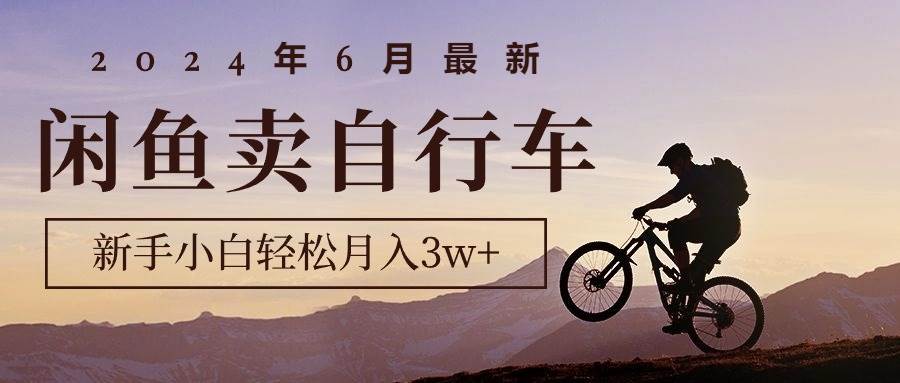 2024年6月最新闲鱼卖自行车，新手小白轻松月入3w+项目-亦可网创