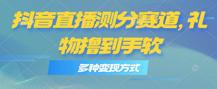 抖音直播测分赛道，多种变现方式，轻松日入1000+-亦可网创