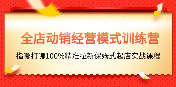 全店动销-经营模式训练营，指哪打哪100%精准拉新保姆式起店实战课程-亦可网创