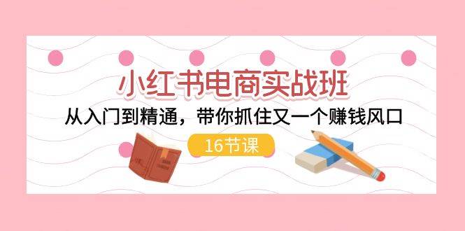 小红书电商实战班，从入门到精通，带你抓住又一个赚钱风口（16节）-亦可网创