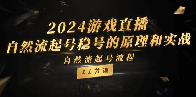 2024游戏直播-自然流起号稳号的原理和实战，自然流起号流程（11节）-亦可网创