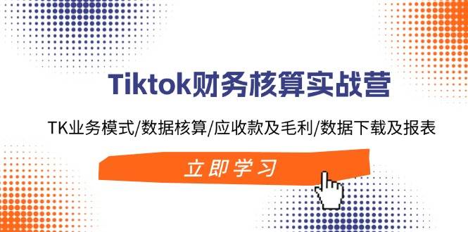 Tiktok财务核算实战营：TK业务模式/数据核算/应收款及毛利/数据下载及报表-亦可网创