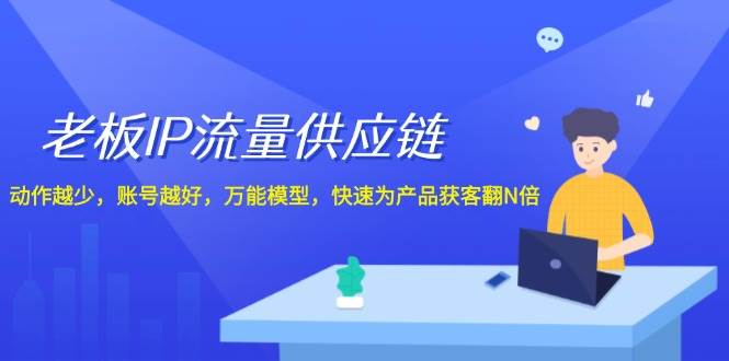 老板 IP流量 供应链，动作越少，账号越好，万能模型，快速为产品获客翻N倍-亦可网创